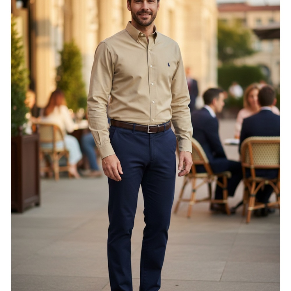 Ralph Lauren Tan Button Down Shirt